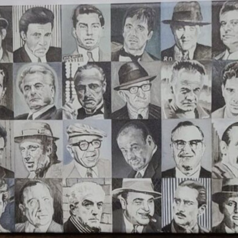 Famous Gangsters Small Canvas Art